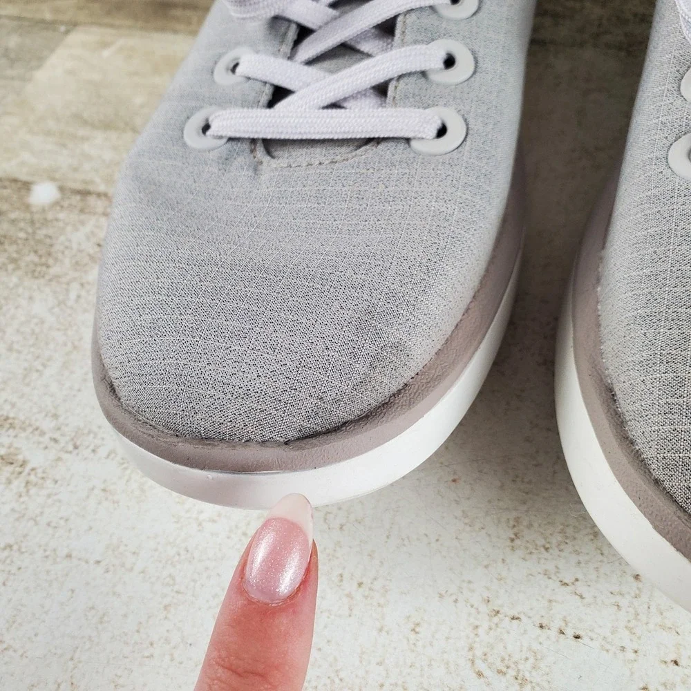 Allbirds Wool Piper Womens Shoe Sz 9 W Running Pewter Gray Woven Lace Up Sneaker